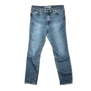 Hudson Barbara Women's Jeans Size 33 Blue Skinny Stretch Mid Crop 26 Inseam